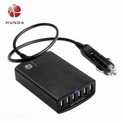 Universal 50W5V 10A  6 port multi port portable usb car charger fit for mobile phones